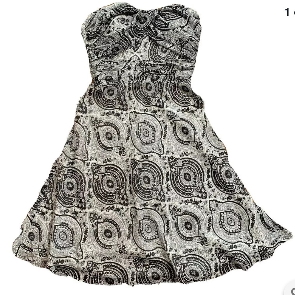 Venus Womens Dress Size 2 Strapless Black White